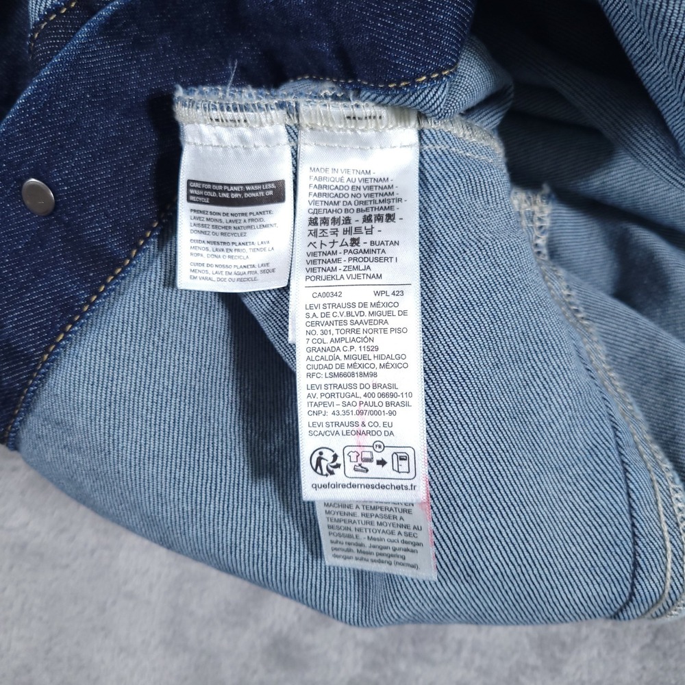 Levi's Denim Trucker Jacket Mens 2XL Standard Fit Indigo Blue MSRP $89.50 - Picture 8 of 12